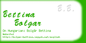bettina bolgar business card