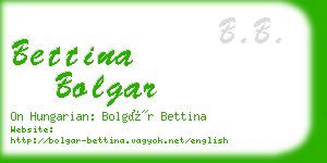 bettina bolgar business card